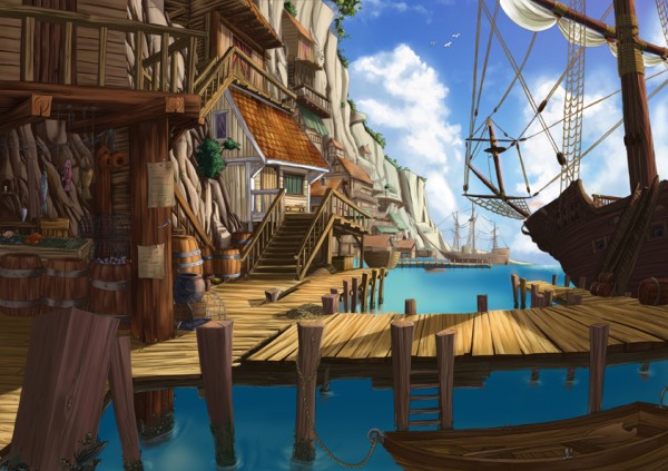 pirats_town_by_jamga cg environment pirates town