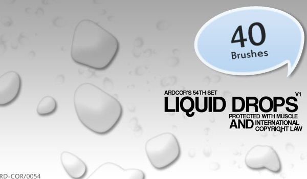 liquid drops brushes photoshop