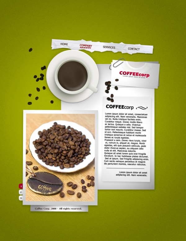 CoffeeCorp_by_FredericoFelix Web Design Coffee Corp