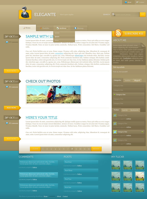 Elegante_Theme_by_sinthux Elegant Web Design
