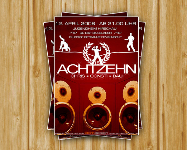 Flyer_Achtzehn_Party_by_DOMDESIGN part flyer design