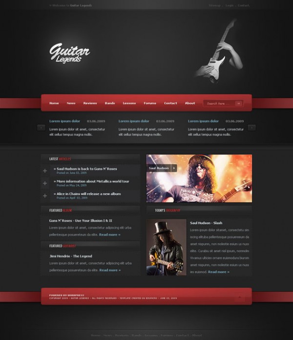 Guitar_Legends_by_edumicro web design guitar