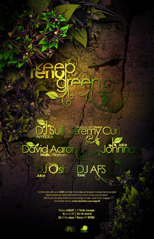 KEEP_RENO_GREEN_POSTER_by_Demen1 Flyer Design Keep Reno