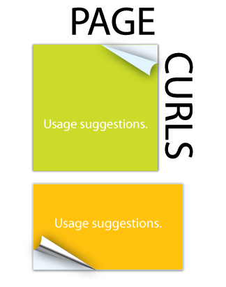 free vector set page curls