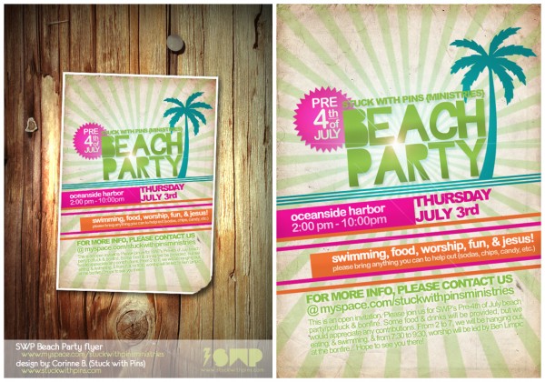 SWP_Beach_Party_08_flyer_by_stuckwithpins Flyer Design Beach Party
