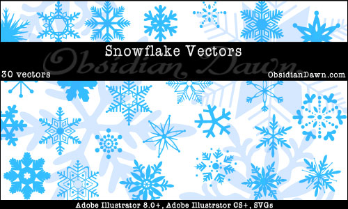 Free Vector set Snowflake