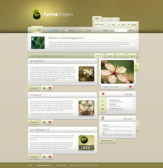 Springbloggers_by_SneakyOne1990 web Interface Blog