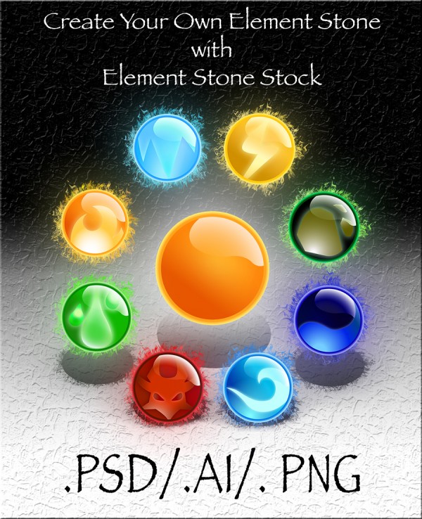 Free Vector Set Stone