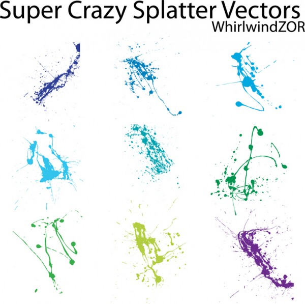 Free Vector Set Splatter