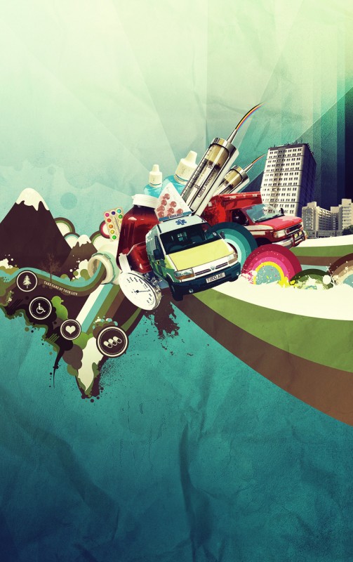 Take_care_by_Barbroute Digital Art rainbow