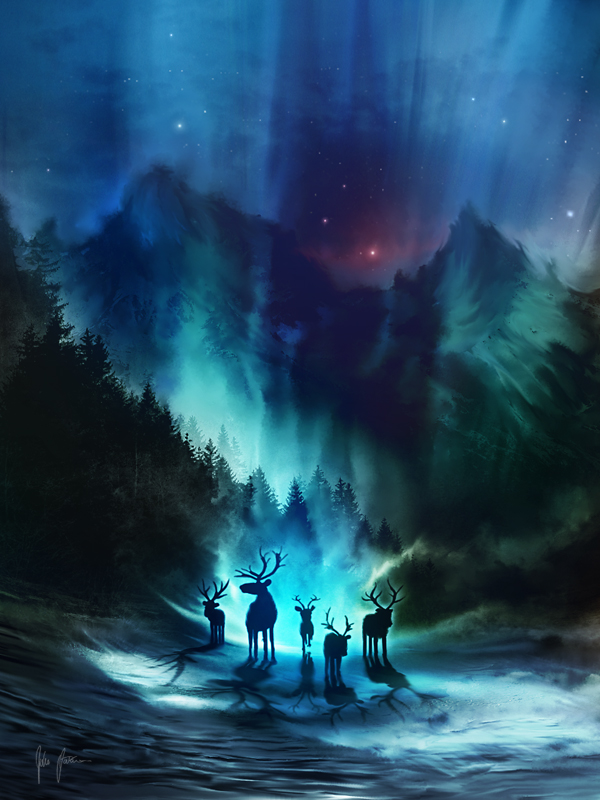 The_Reindeer_by_Faei Digital Art Reindeer