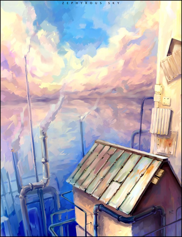 Zephyrous_Sky_by_k_tim Digital painting Sky