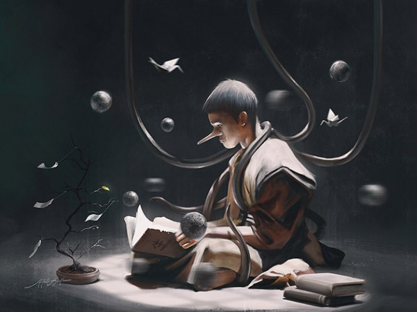 alone Character Illustration Alone