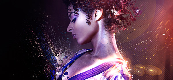 lady particle illustration photoshop tutorial