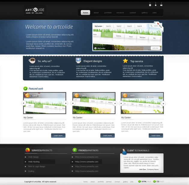 art colide web design