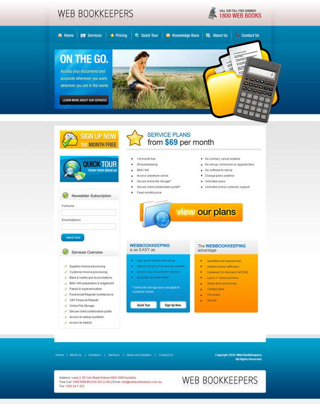 web book design interface
