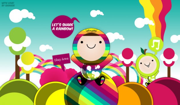 Let__s_Share_a_Rainbow_by_giorgos93 Colorful Illustration Rainbow