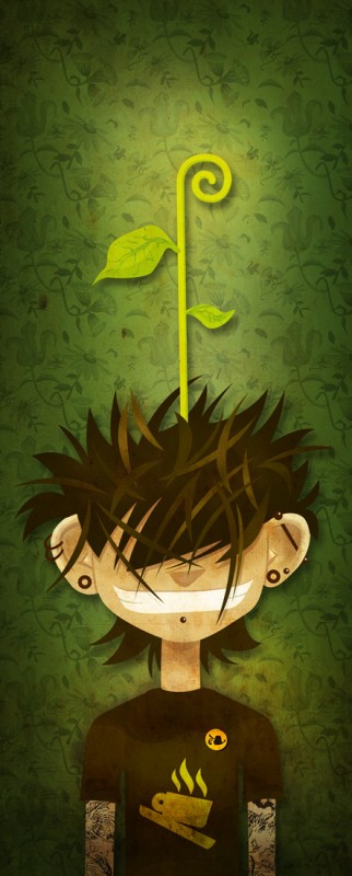 beanstalk vexel illustration bean stalk