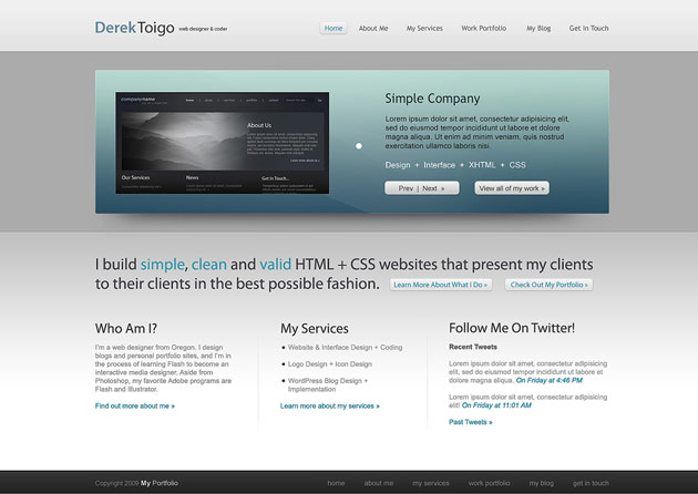 company web design and interfaces
