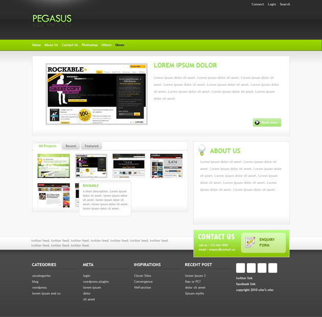 pegasus web design interfaces