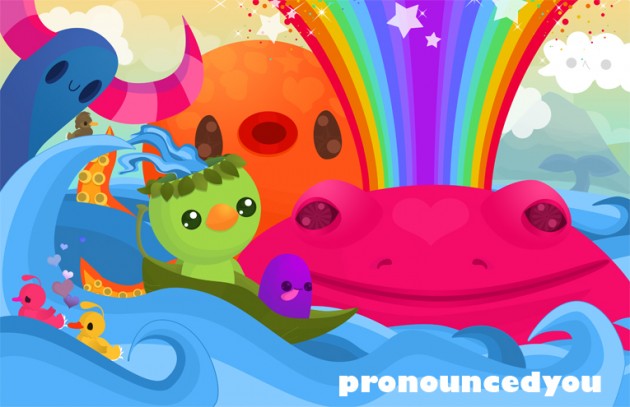 wonderwaves_by_pronouncedyou Colorful Illustration