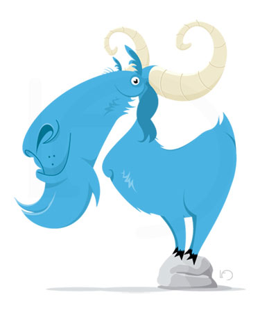 blue deer vector illustration