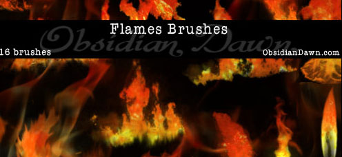 flames fire photoshop brushes