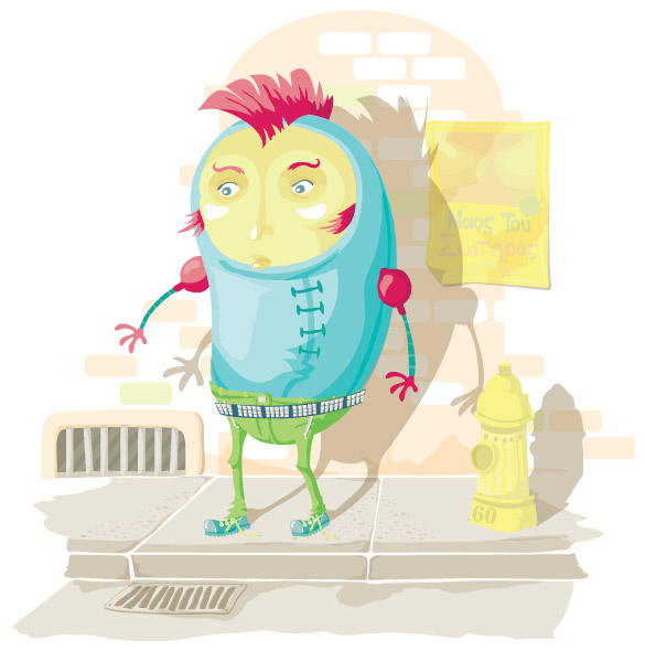 freak vector character illustration