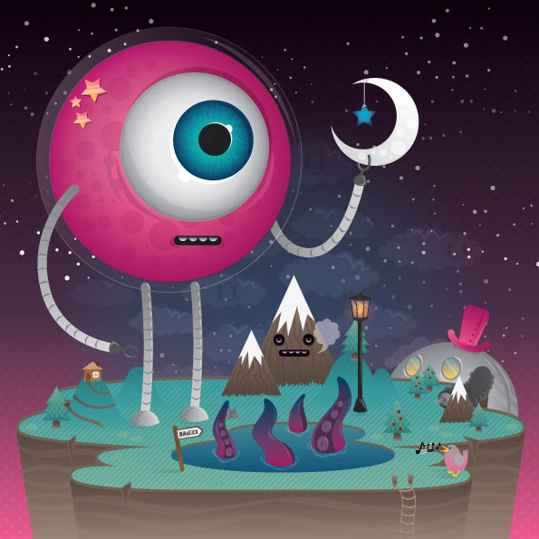 aliens vector character illustrations