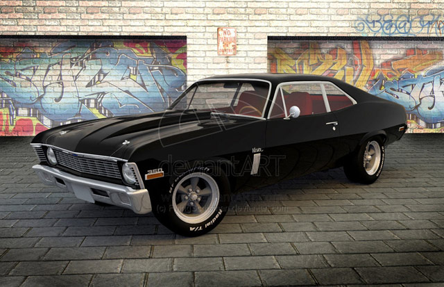 1970 nova realistic 3d car