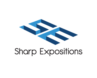 sharp expositions logo design