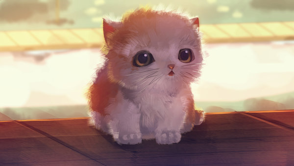pussy cat digital painting