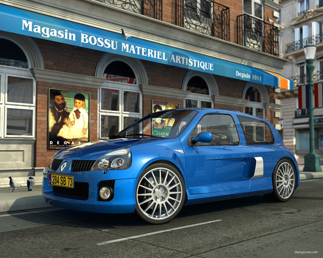 renault clio realistic 3d car