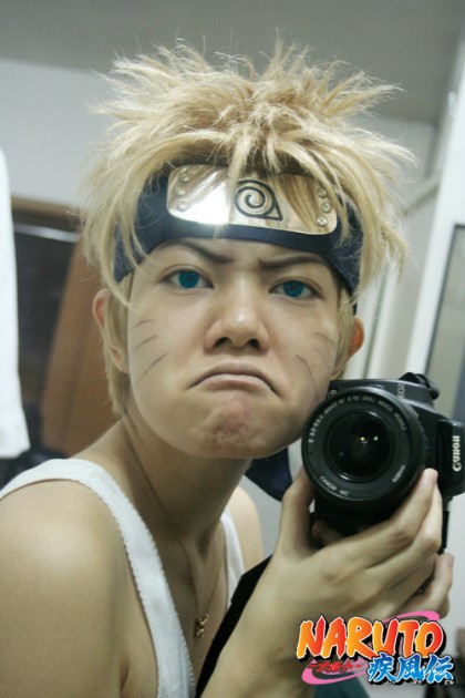Naruto cosplay with camera