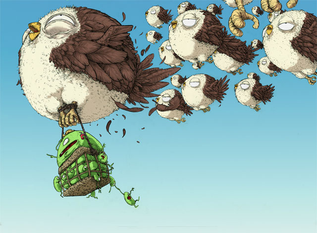 owls creature illustrations