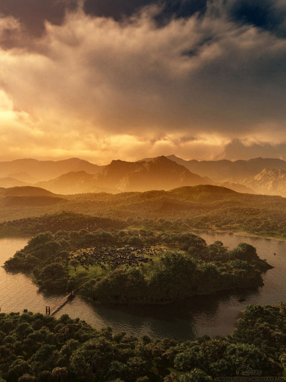 island realistic 3d Scenery