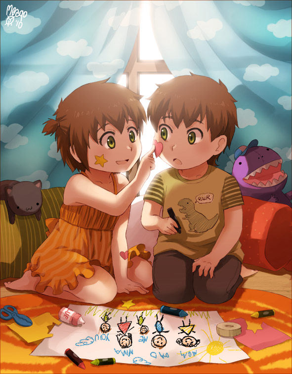 I__heart__U_by_meago Kids character illustration