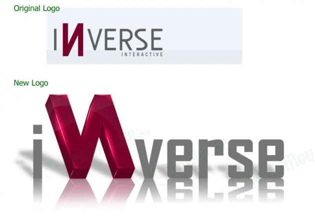 inverse interactive web 2.0 logo design