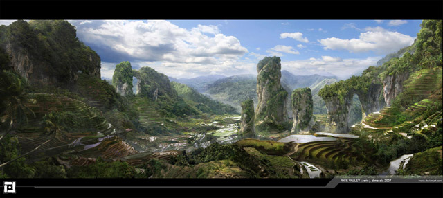 Rice Valley realistic 3d Scenery
