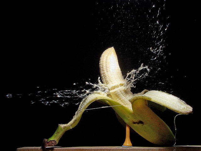 banana high speed photography