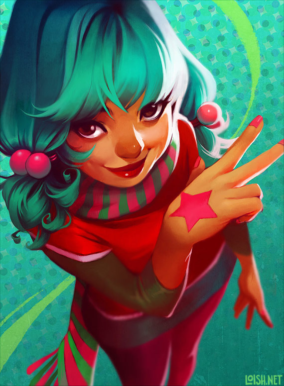 bubblegum_by_loish bubblegum girl character illustration