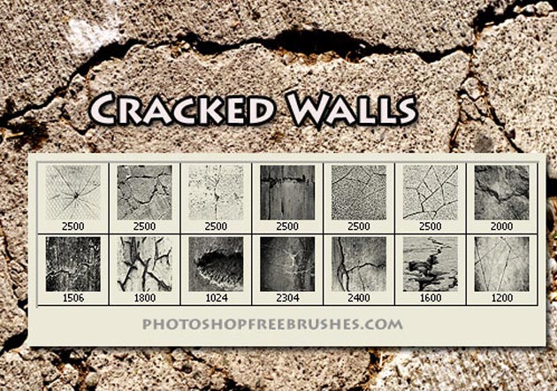 16-cracked-walls cracked walls photoshop brushes