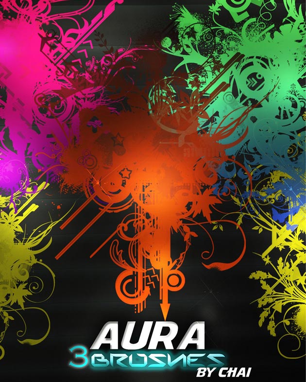 9-aura aura photohop brush set
