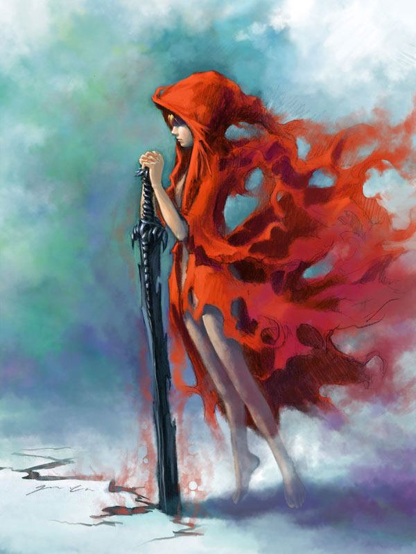 Little_Red_Riding_Hood__COLOR__by_JerryCai little red riding hood character illustration