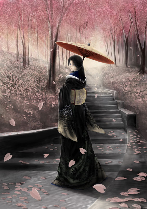 Sakura_Blossoms_by_ArdiRa Sakura Blossoms character Illustration