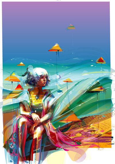time girl dali planet human color rainbow vector details design artwork