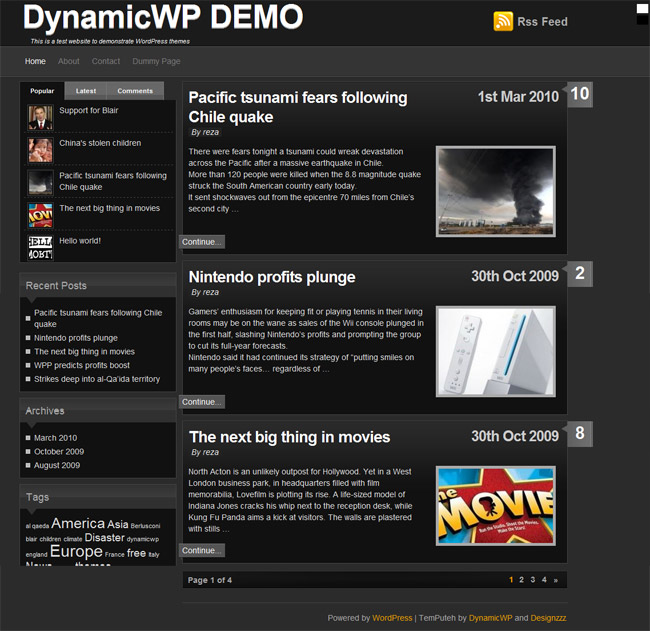 dark theme temputeh