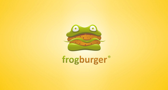 Frog Burger funny logo