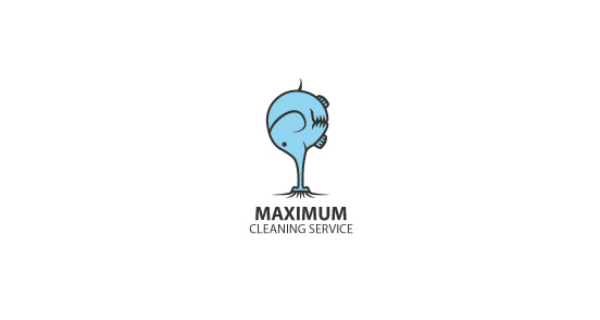Funny Cleaning Logo