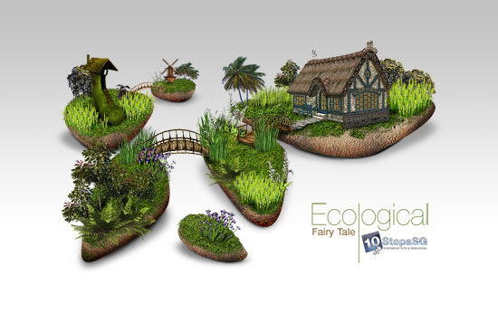 ecological landcape tutorial photoshop